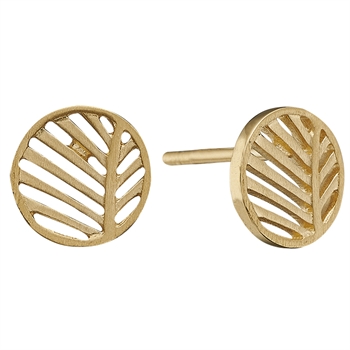 Christina Collect Gold-plated sterling silver My special Palm Beautiful stud earrings, also available in silver, black rho. and pink, model 671-G83